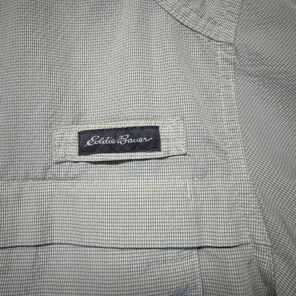 Eddie Bauer Mens Long Sleeve Button Down Shirt Beige Utility Outdoor Size M - Picture 3 of 11